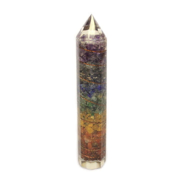 Orgonite Power Wand 15cm Copper & Gemchips - Hira Online